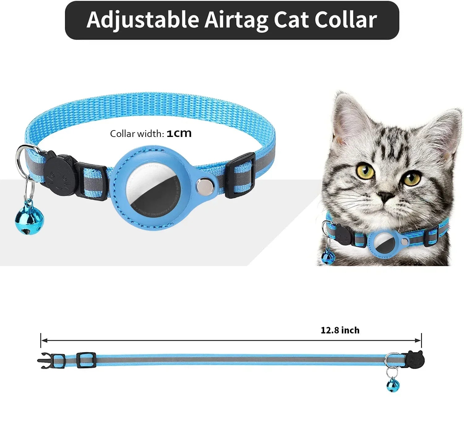 Pet Collar with AirTag Holder